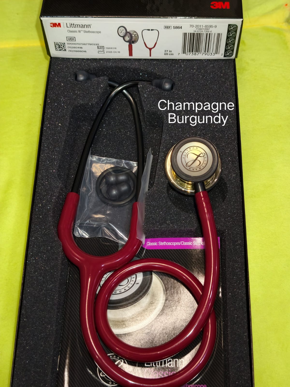 3M Littmann Classic III — Champagne Burgundy